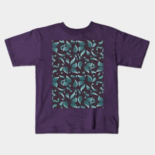 Art pattern leaves and blueberries Kids T-Shirt